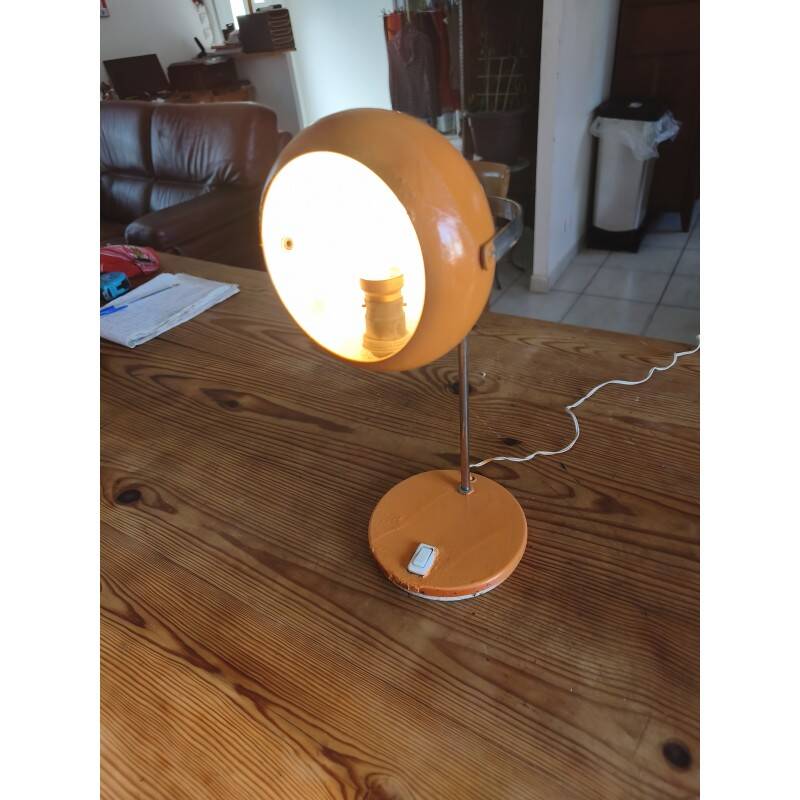 Vintage orange metal lamp