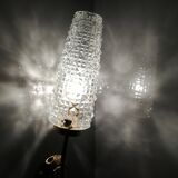 gold metal and glass sconces 1950