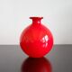 Arrangement of 4 red glass 'Carnaby' vases by Per Lütken for Holmegaard, Denmark 1960's