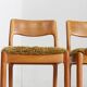 Vintage Danish solid teak dining room chairs Juul Kristensen set of 6