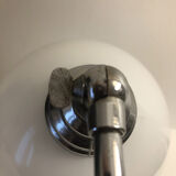 Antique articulated chrome lamp with opaline