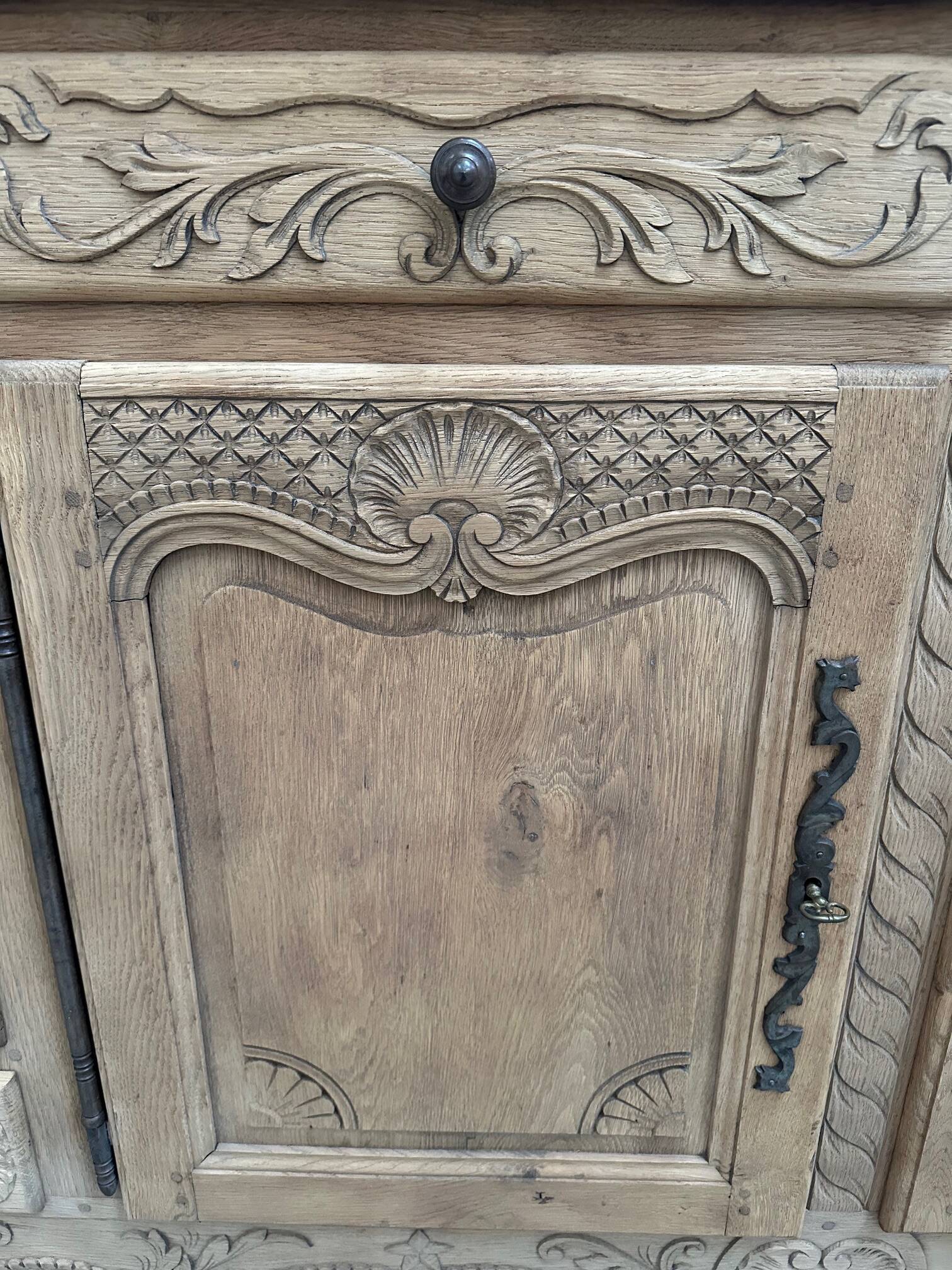 Huge mid-20th century sideboard in solid oak