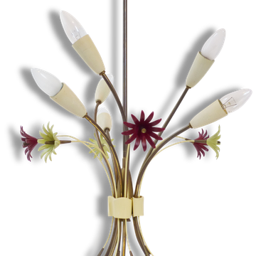 Great ceiling light 50s flowers design vintage 50's rockabilly lamp
