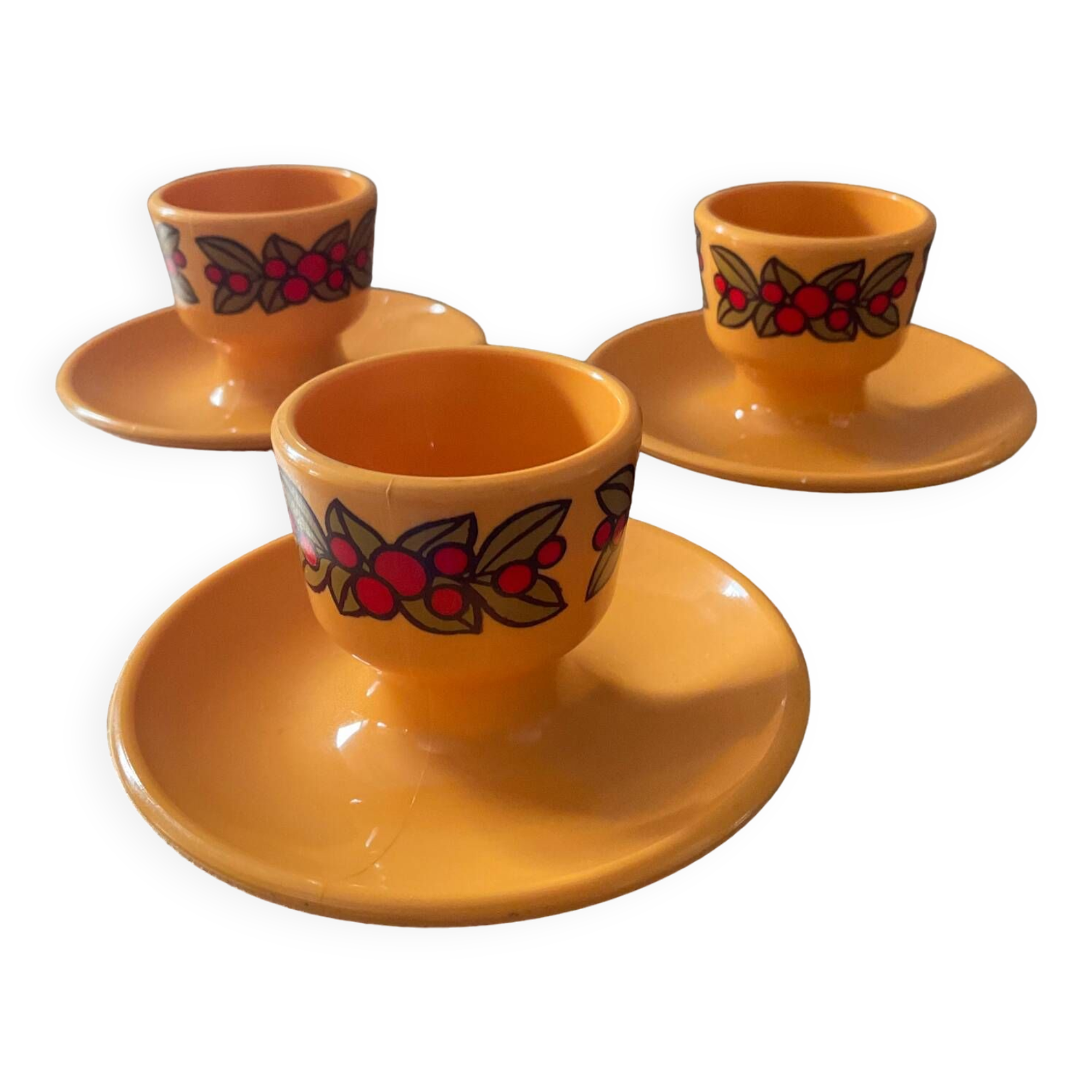 3 Emsa Germany egg cups 60s-70s