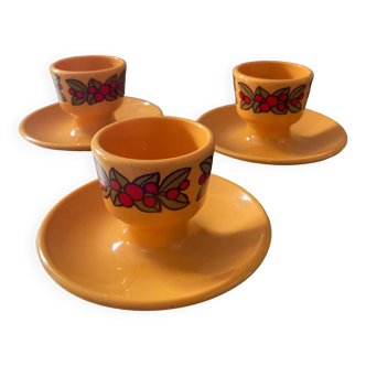 3 Emsa Germany egg cups 60s-70s