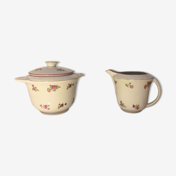 Sugar bowl and milk pot set