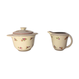 Sugar bowl and milk pot set