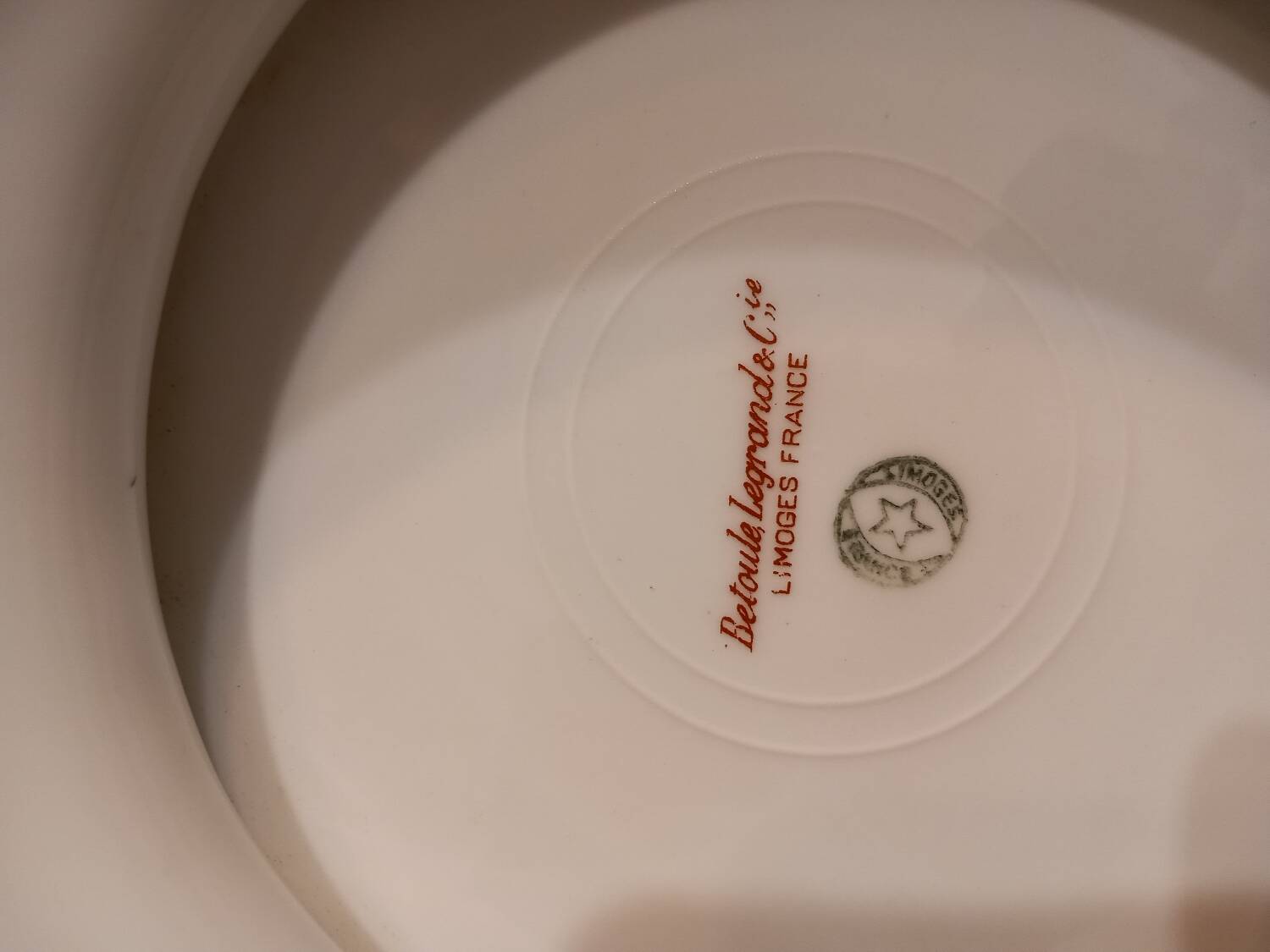 Antique Limoges porcelain compote bowl