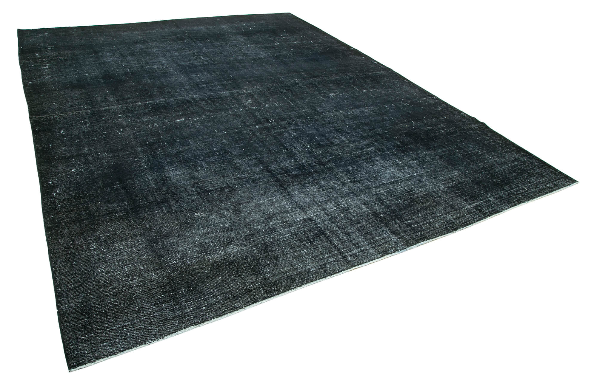 Handwoven Persian Overdyed 283 cm x 378 cm Black Wool Carpet