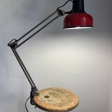 Vintage 1970 Lival P12 architect lamp Finland red steel - 65 cm