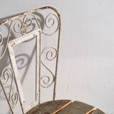Anciennes chaises d’extérieur blanches (vers 1920). Ensemble de 4 pièces