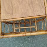 Vintage antique rattan coffee table