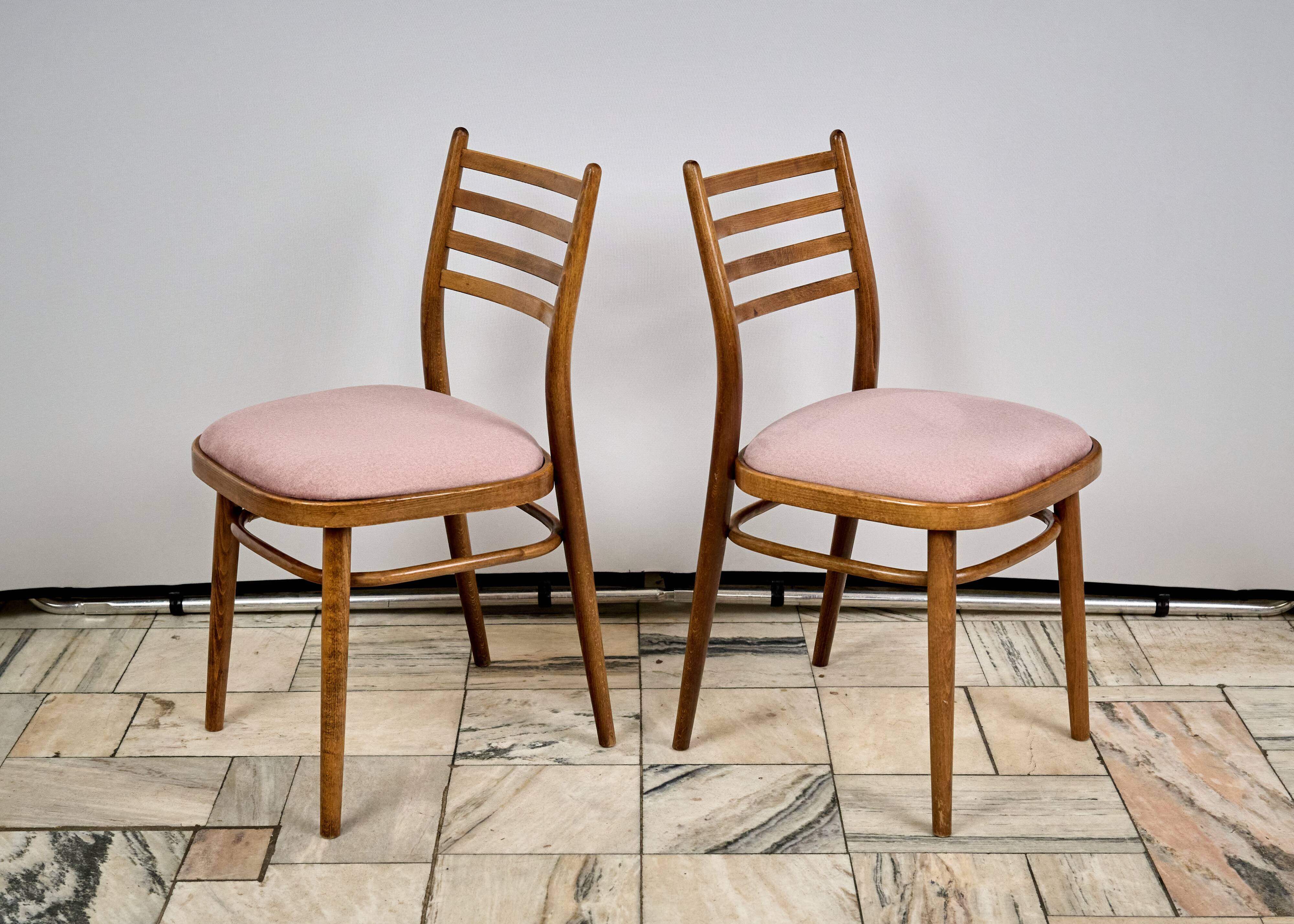 Set of 4 Dining Chairs, TON, 1960s, Czechoslovakia