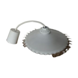 White opaline suspension with lace