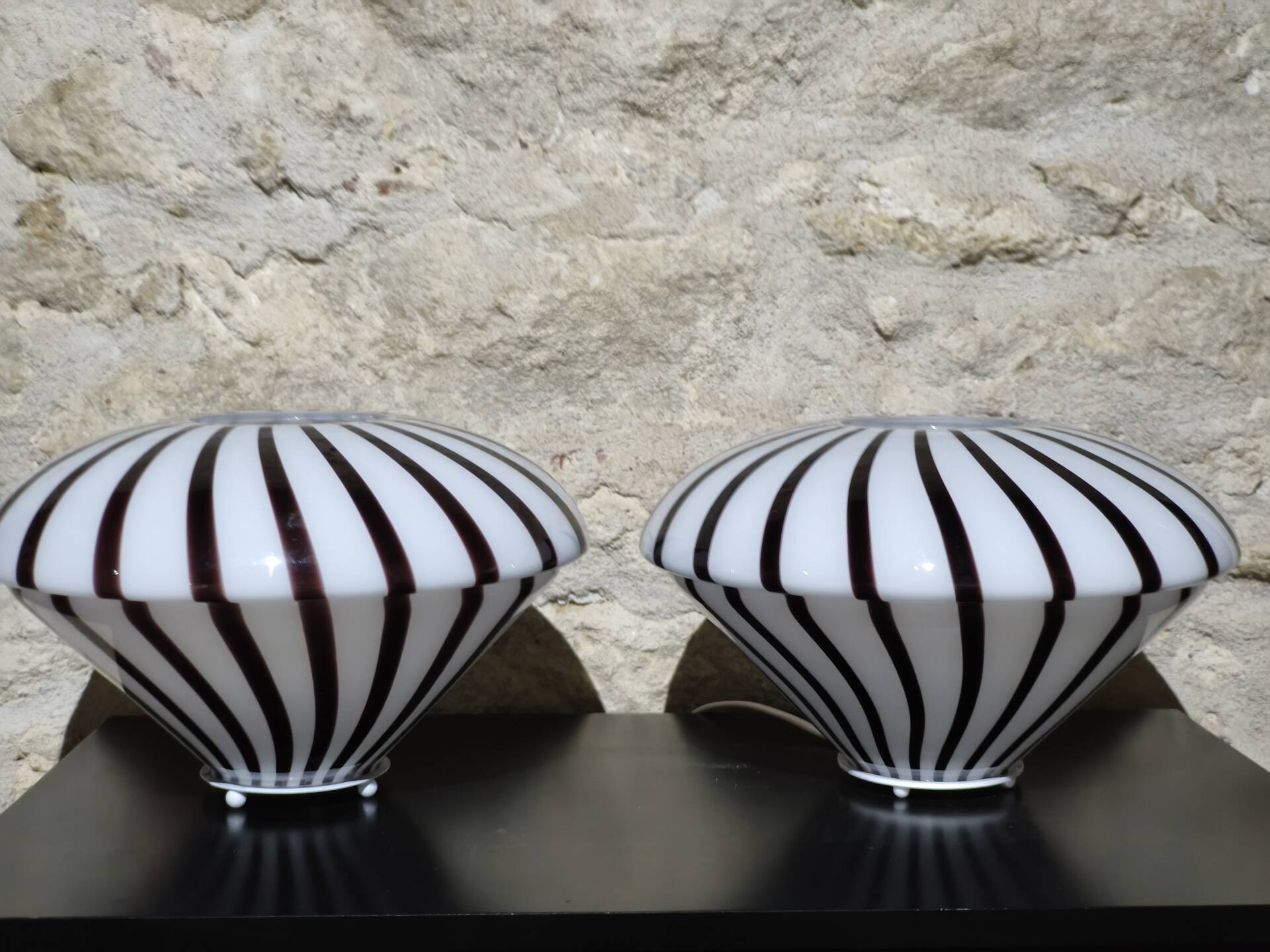 Authentic vintage blown glass lamps