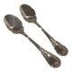2 individual metal silver-plated sauce spoons by Christofle Marly