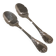 2 individual metal silver-plated sauce spoons by Christofle Marly