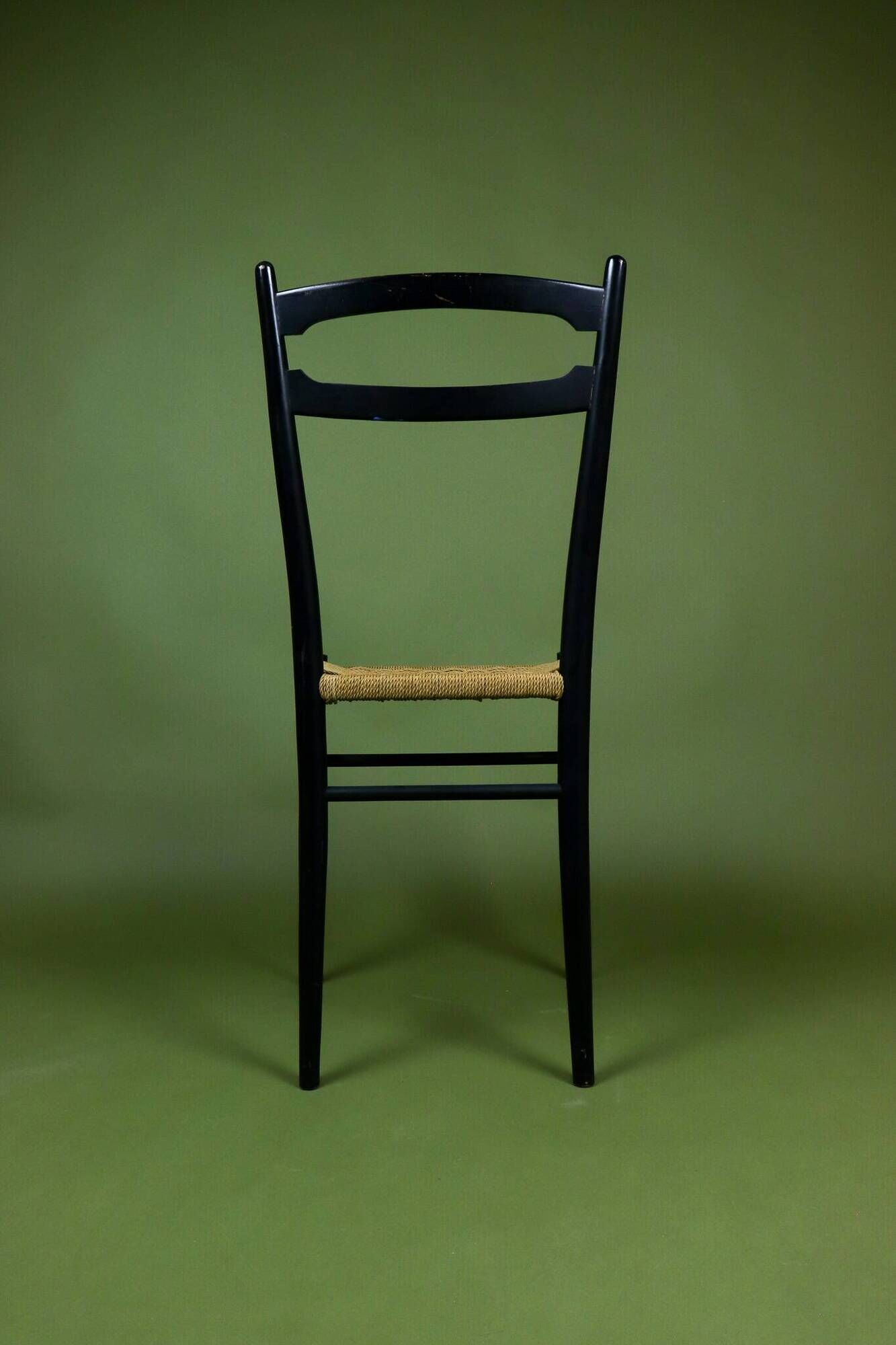 Vintage Italian cord chair from the 1960s by Gio Ponti.