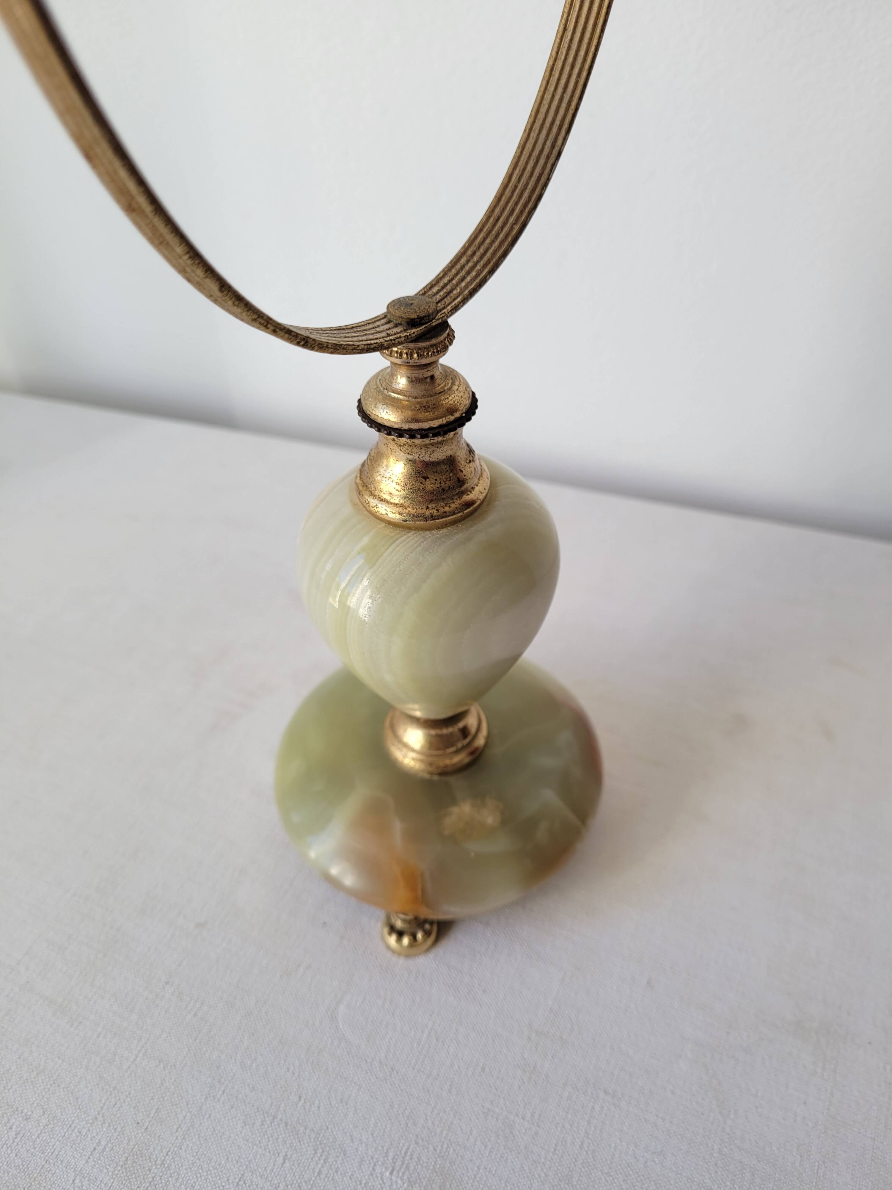Miroir en onyx et métal doré