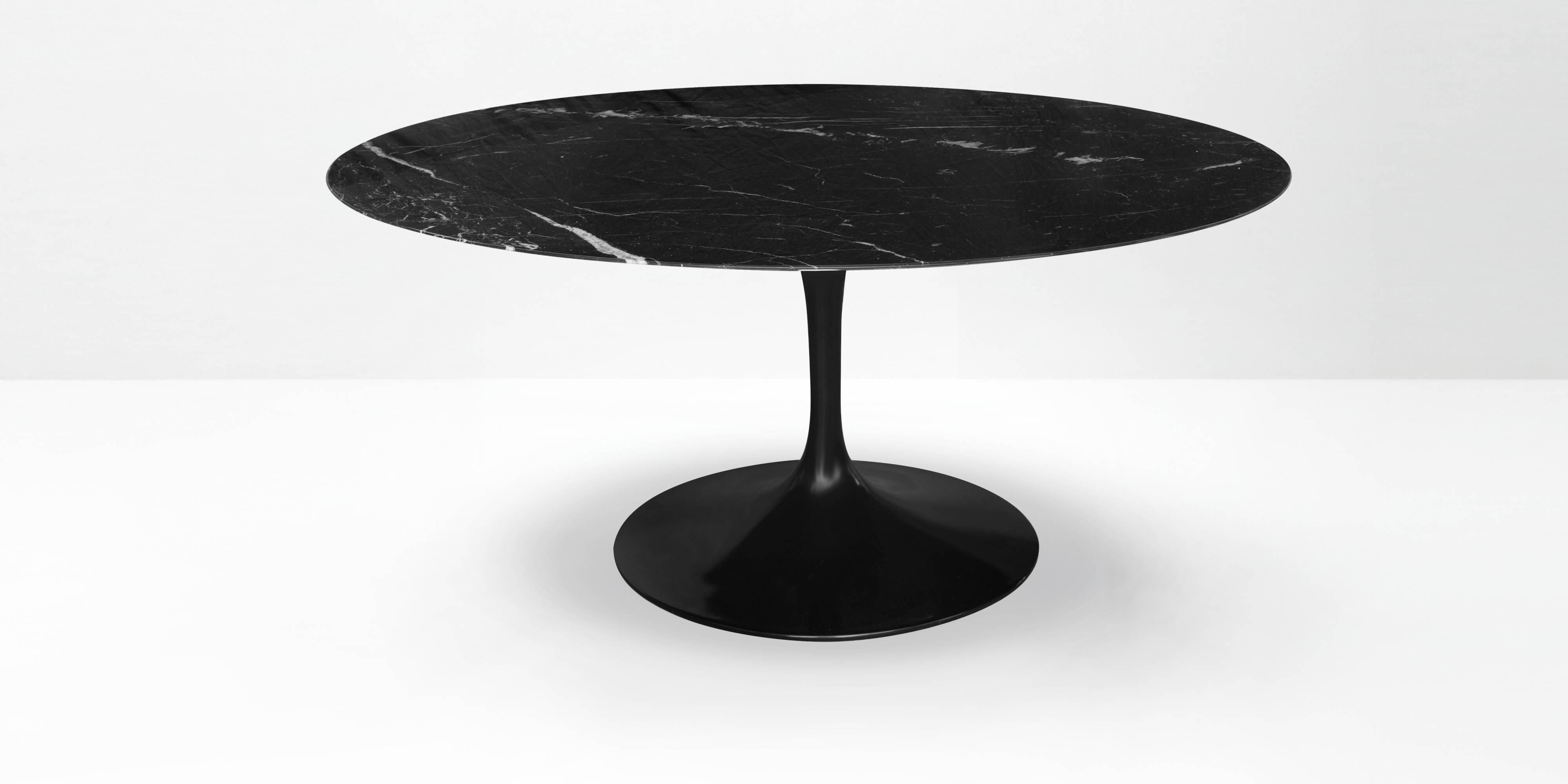 Original Knoll Tulip dining table (152cm) Nero Marquina glossy LIKE NEW!!
