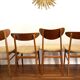 4 chaises scandinaves vintage