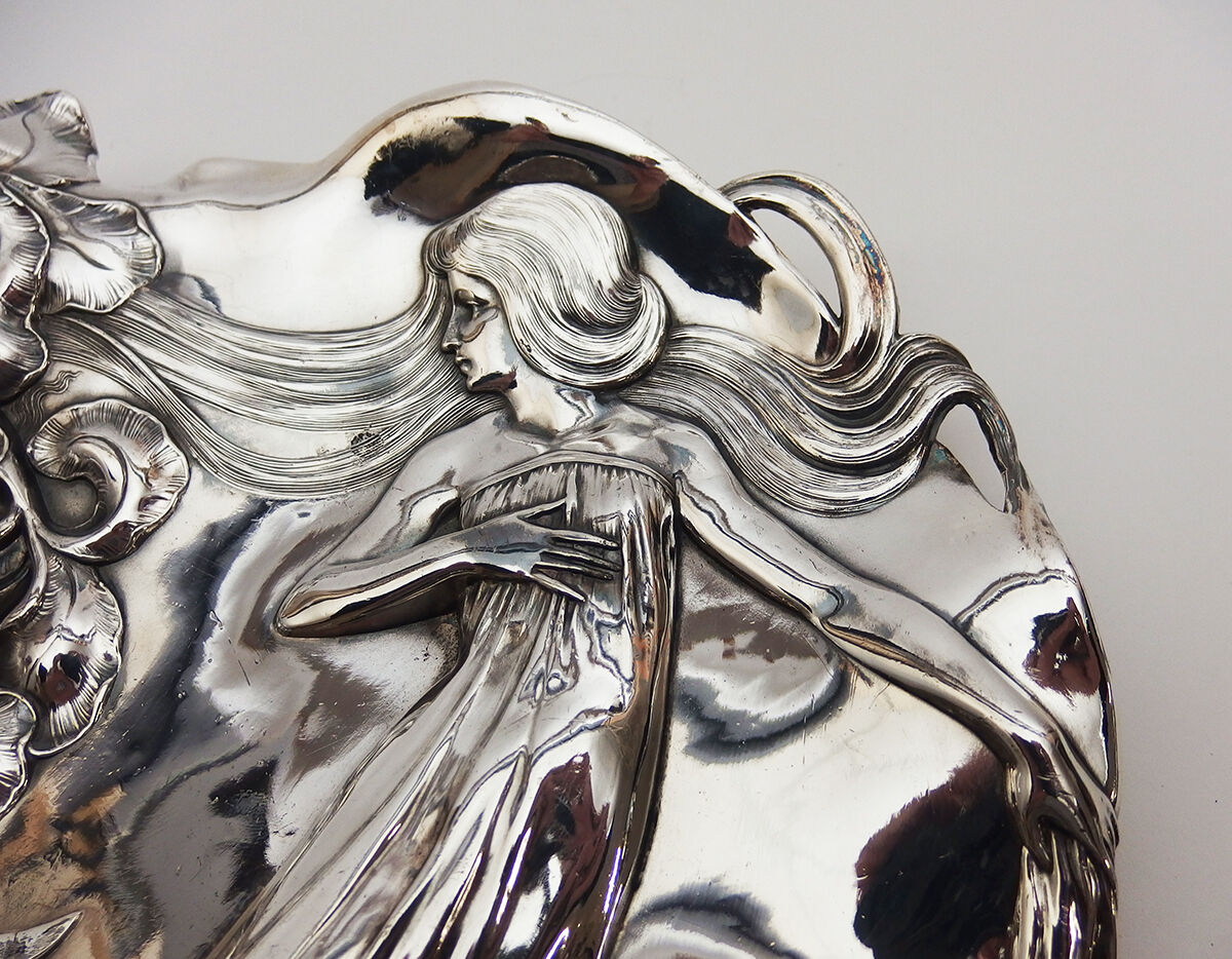 Art Nouveau card dish by WMF
