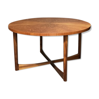Table basse mid-century ronde collection Starburst en teck par Tom Robertson pour McIntosh
