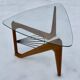Table basse tripode zigzag par Louis SOGNOT design 1955