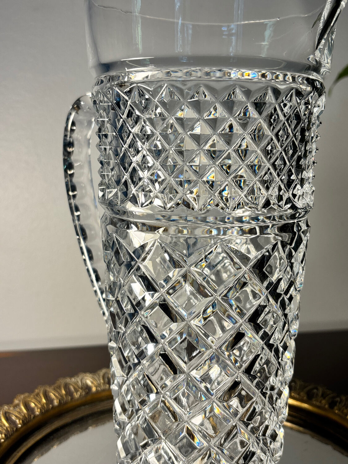 Bohemian crystal jug