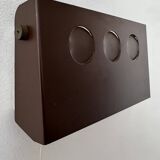 Vintage adjustable wall light, brown painted metal, Denmark, 1970