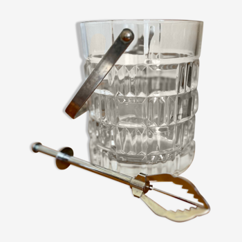 Ice bucket and its vintage tongs 1970