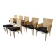 Chaises Donghia Block Island des années 1990 avec sièges en cuir d'origine. 5 x accoudoirs, 2 x sans par John Hutton.