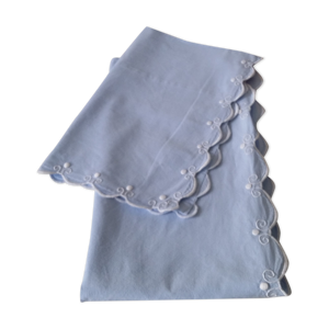 Parure brodée drap et taie pour