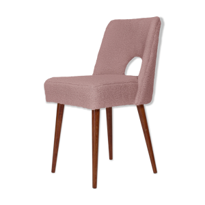 chaise coquille en bouclé