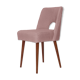 Shell chair in pink boucle, 1960s
