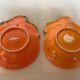 Paire de coupelles vide poche barbotine orange Japan