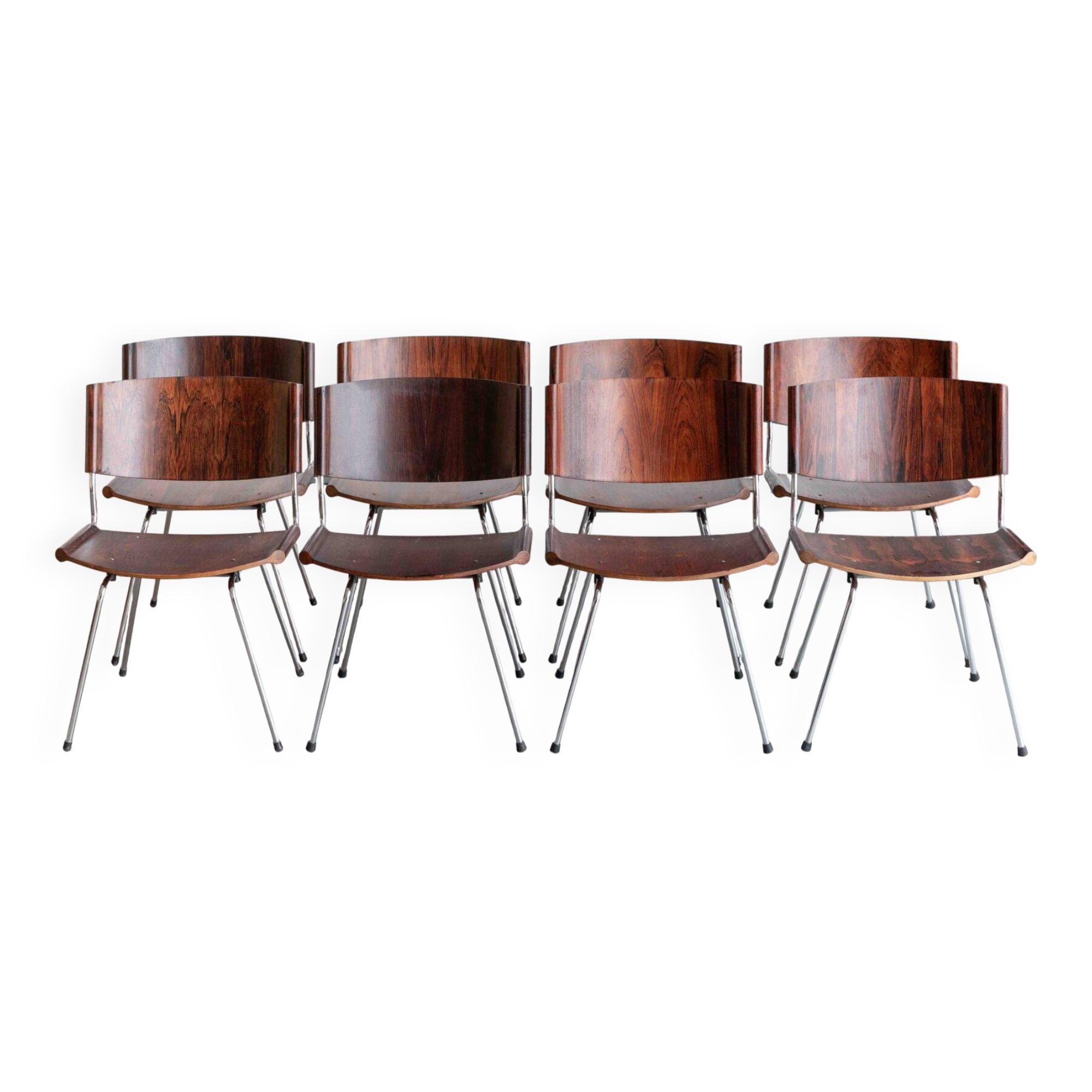 Set of 8 dining chairs by Nanna Ditzel