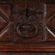 Antique carved Oak Spanish Console Table with Drawers, 18th Century