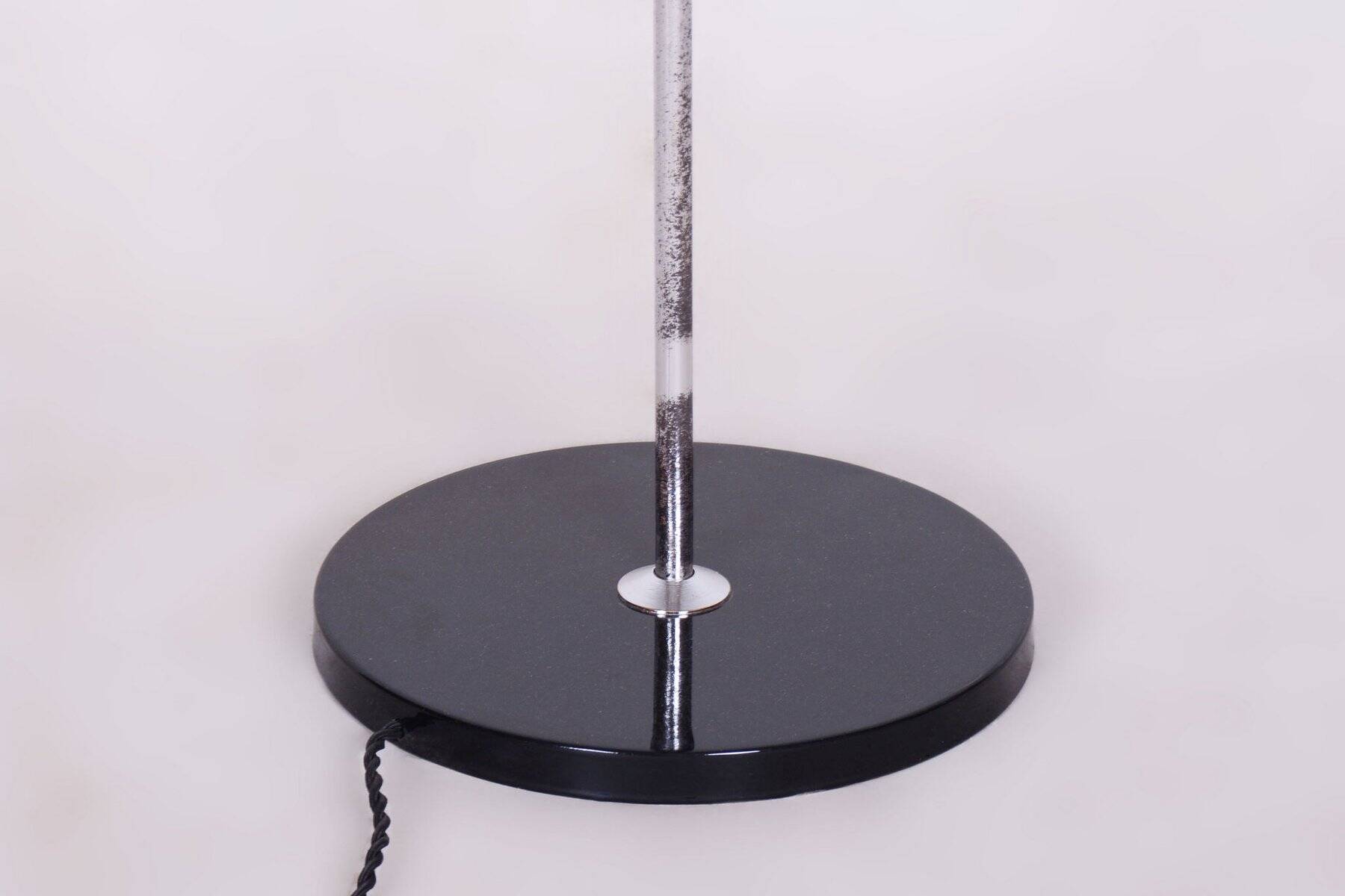 Mid-Century Modern Floor Lamp in Beech and Chrome, 1970s