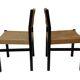 Vintage dining room chairs with papercord seat / 1970 design