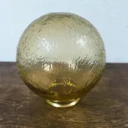 Globe abat-jour vintage en verre texturé ambré