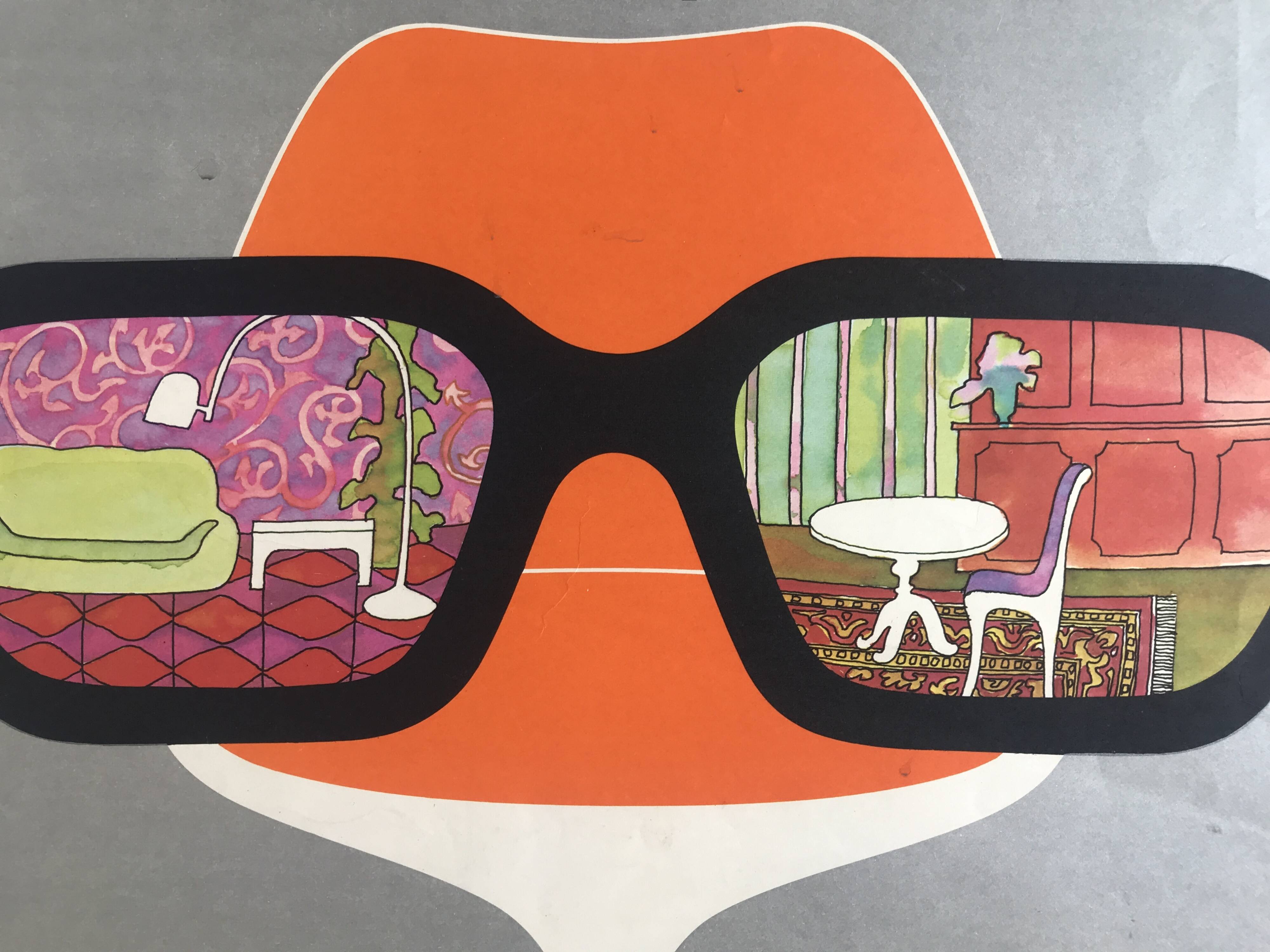 Original design poster of the Salon des assembliers / Foire de Paris, 1973