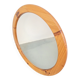 Scandinavian Round Pine Mirror, 1970s