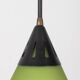 Vintage 60's chandelier in green glass, italian design