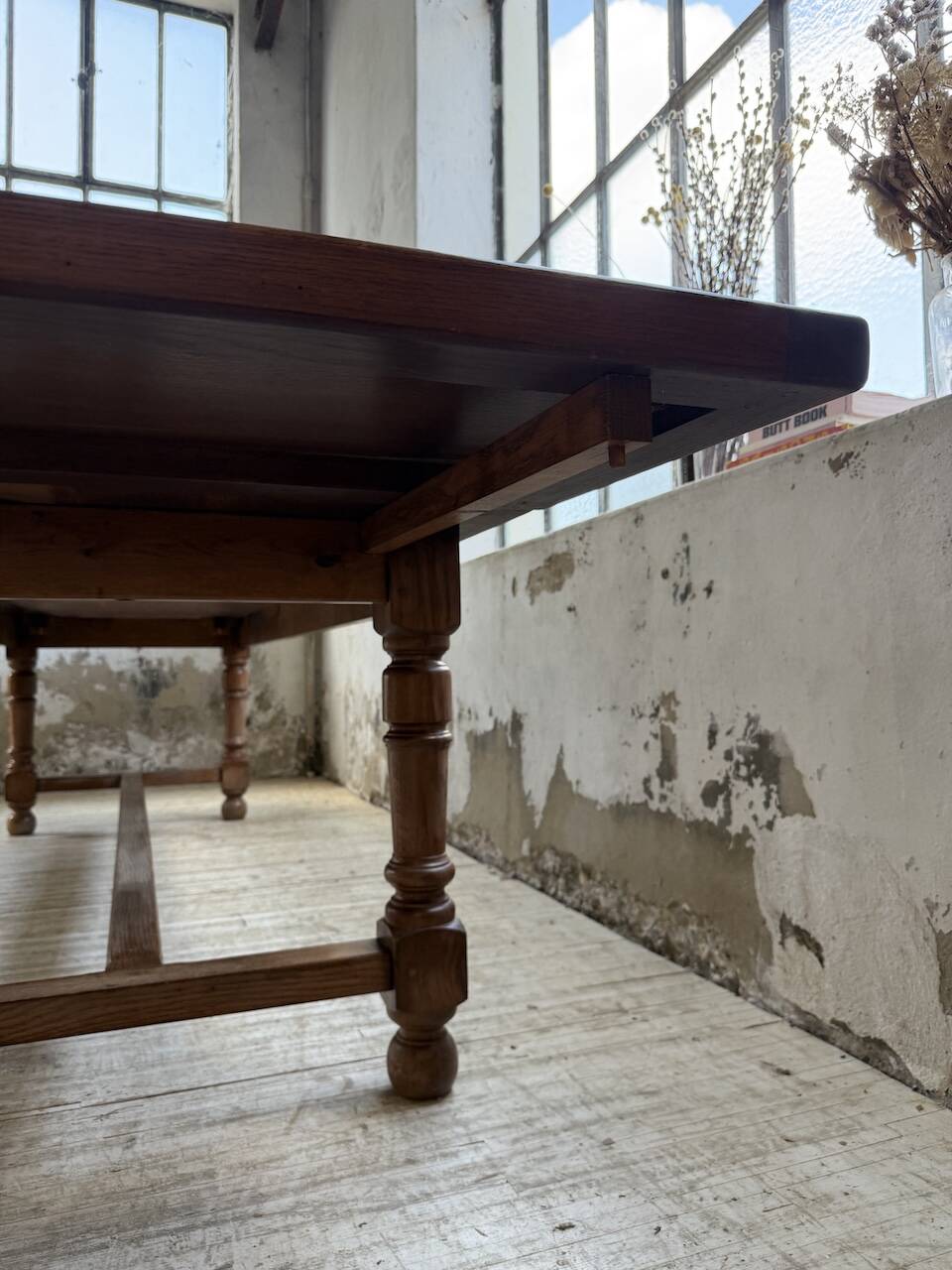 Table repas style drapière noyer 2m5/3m5 1900