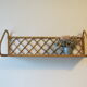 Wall shelf or to be installed in vintage rattan 1960s restored