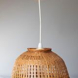 Vintage wicker pendant lamp