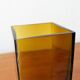 Mid-century minimalist amber coloured glass vase, 1960s.