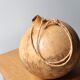 Vase calebasse en bois avec corde, années 50