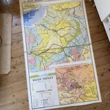 Map of the old school map of the Paris Basin